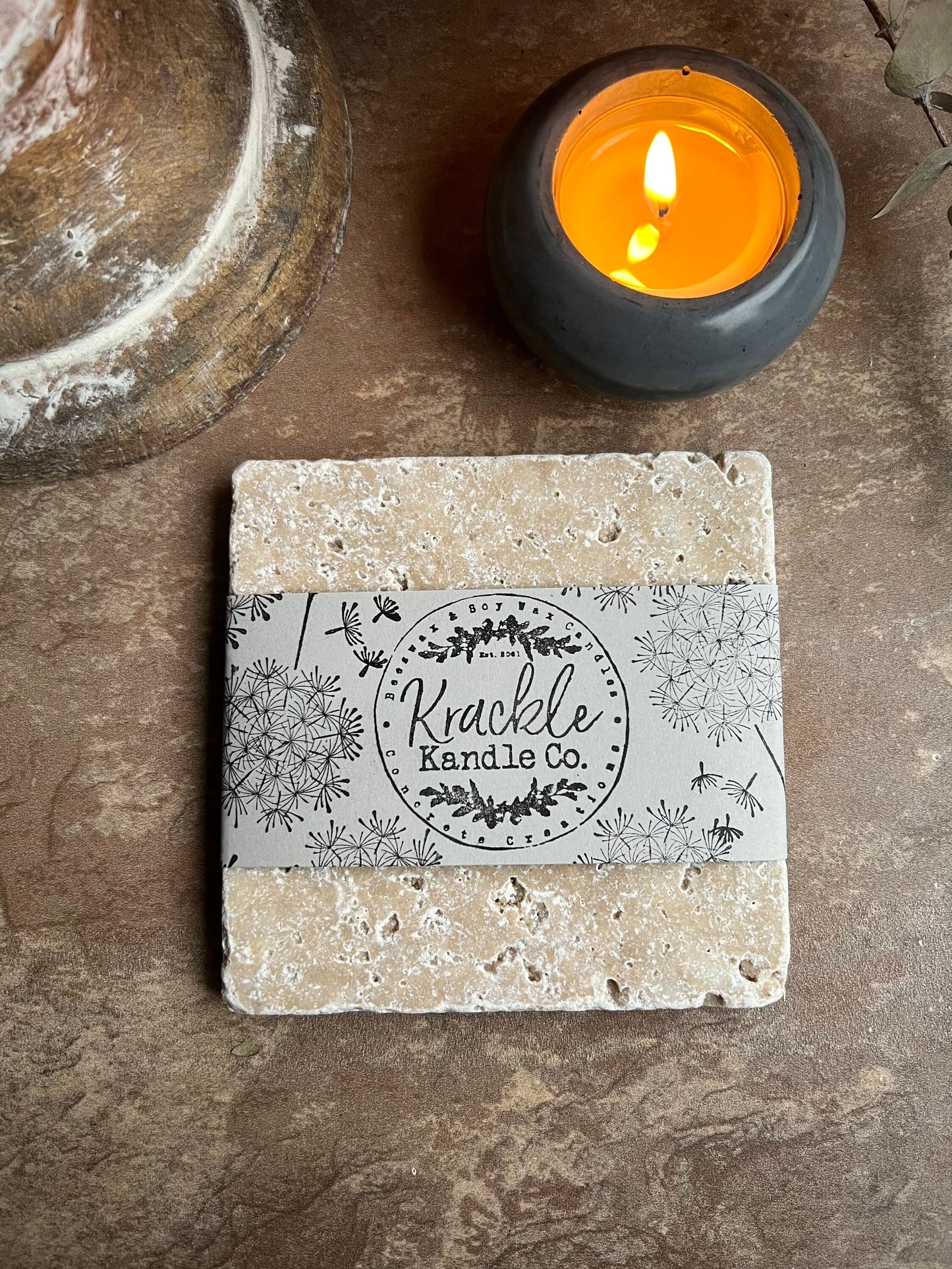 Square Natural Travertine Coasters