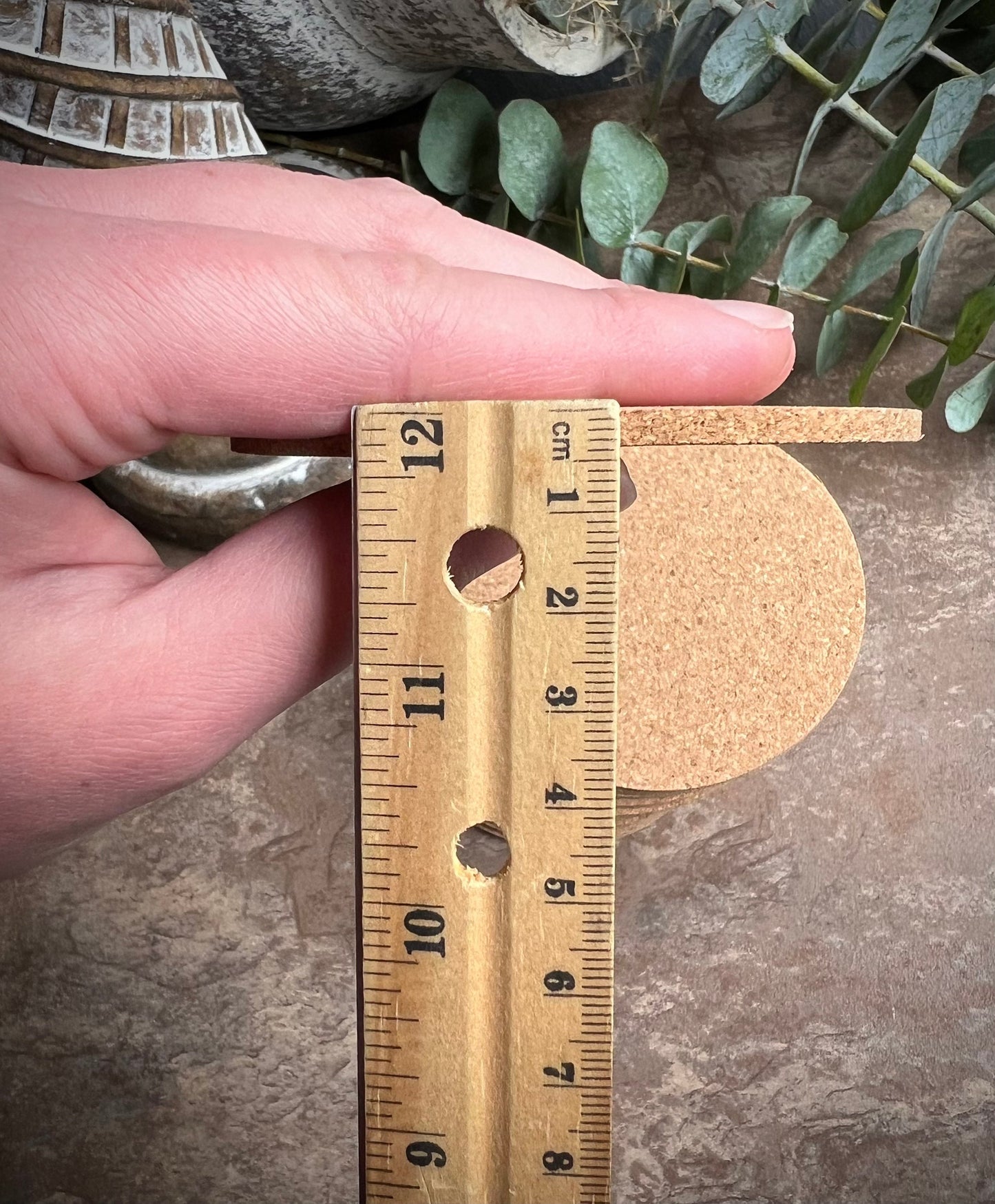 Set of Cork Inserts for Round Concrete Coasters | 3.5 inches x 1/8 inch thick