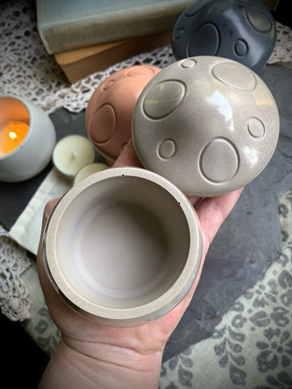 Concrete Mushroom Tea Light Holder and Unscented Beeswax and Soy Tealights