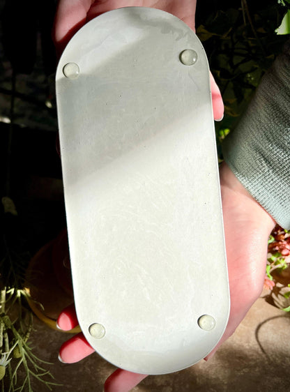 Concrete Oval 9 Inch Tray