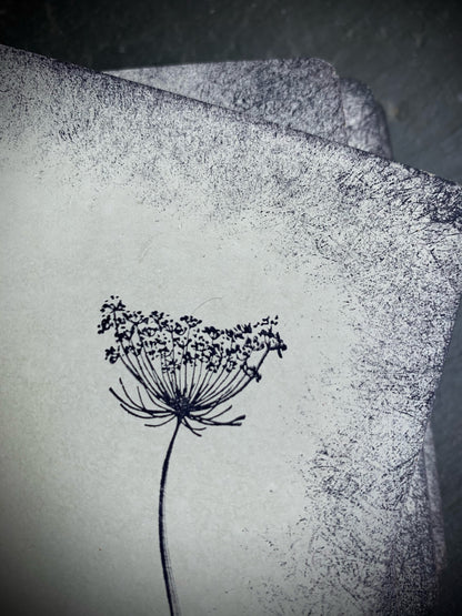 Square Hand Stamped Ink Concrete Coasters