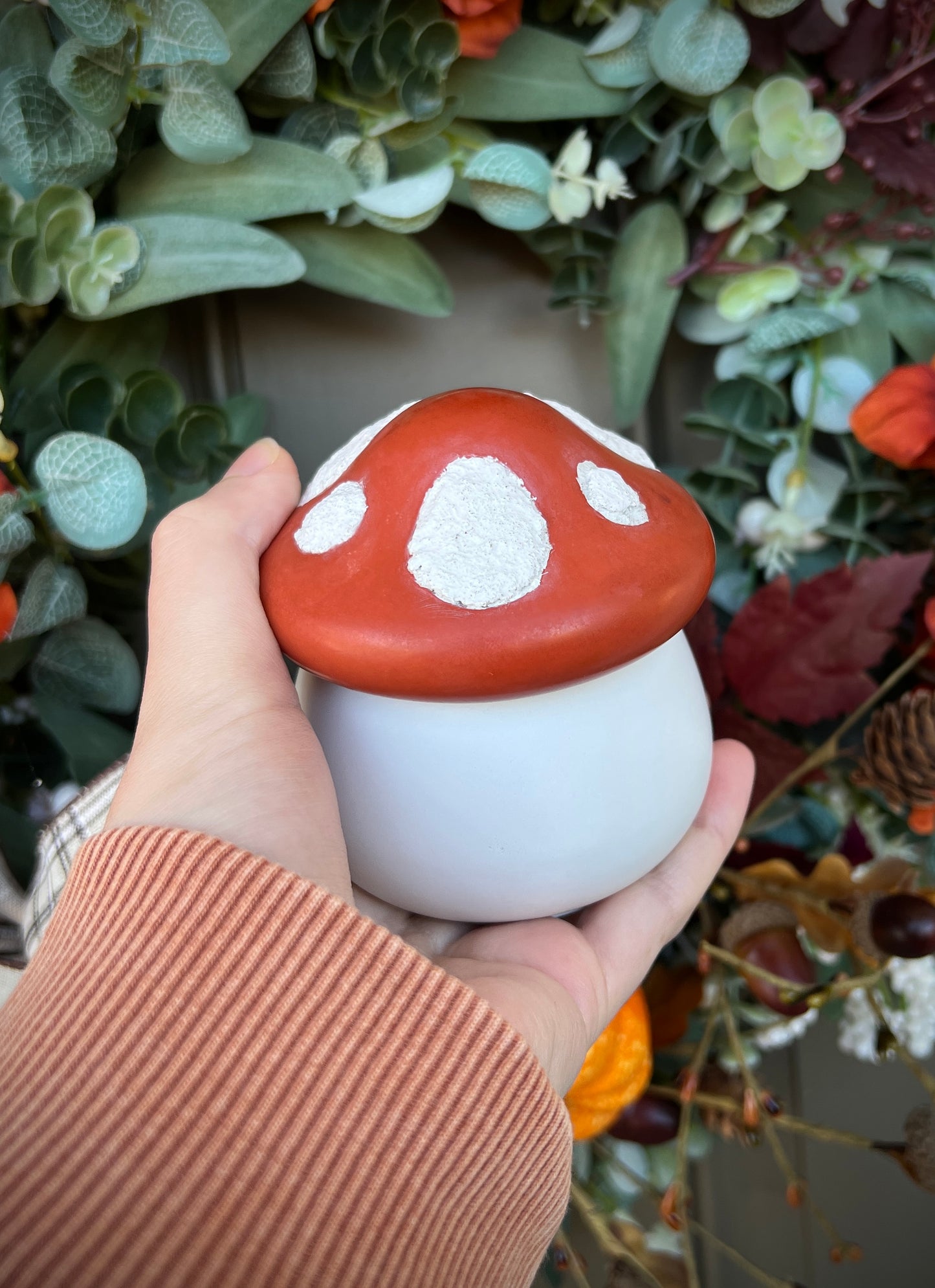 Custom Toadstool Tea Light Holder