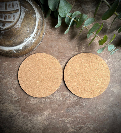 Set of Cork Inserts for Round Concrete Coasters | 3.5 inches x 1/8 inch thick