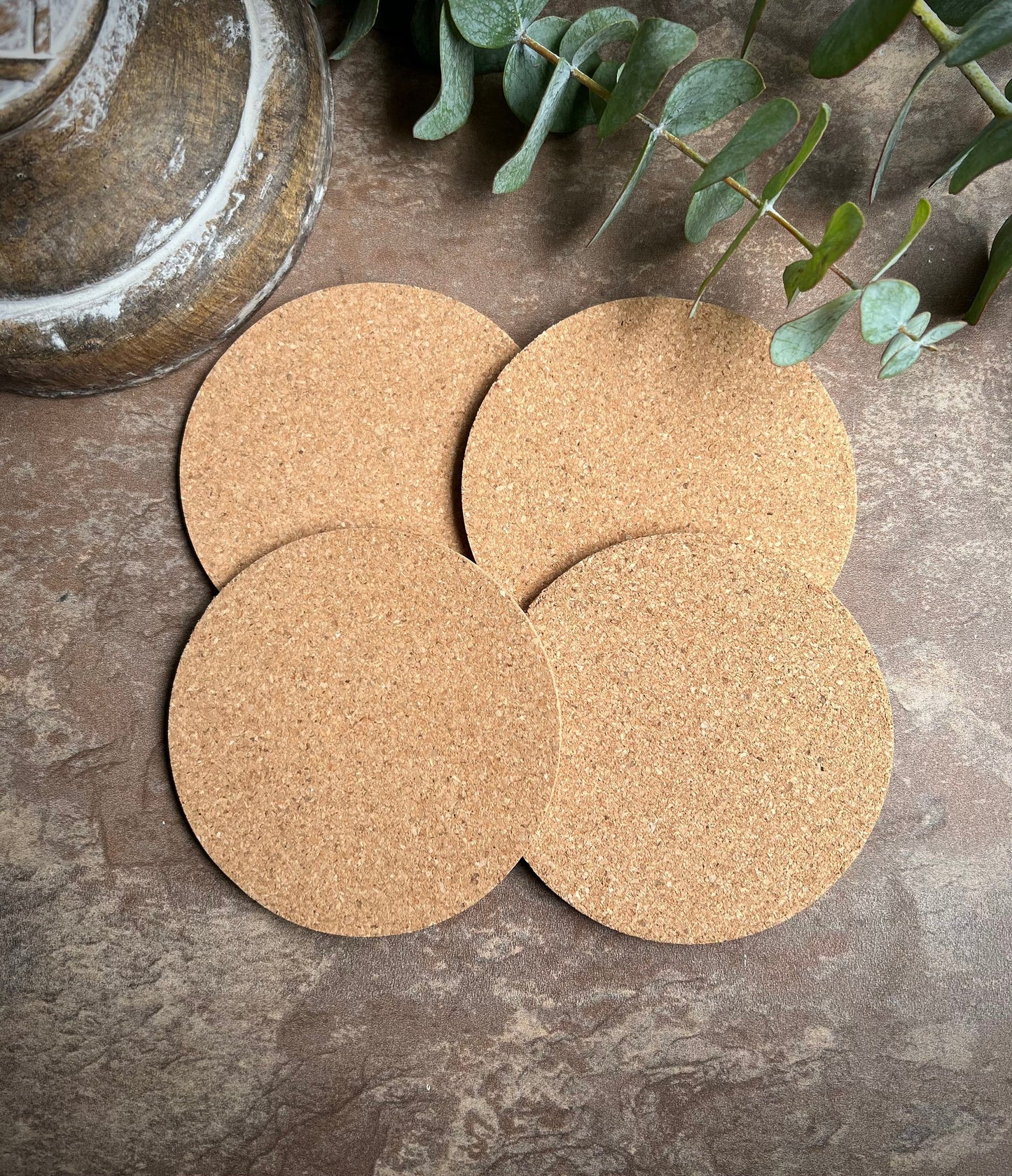 Set of Cork Inserts for Round Concrete Coasters | 3.5 inches x 1/8 inch thick