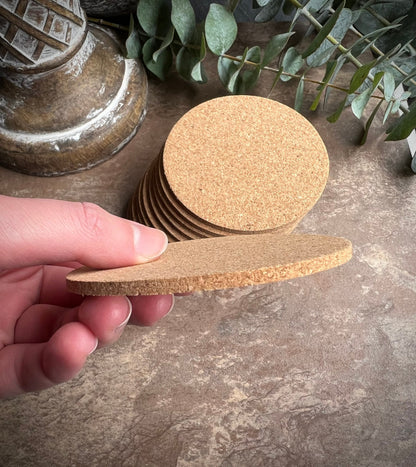 Set of Cork Inserts for Round Concrete Coasters | 3.5 inches x 1/8 inch thick