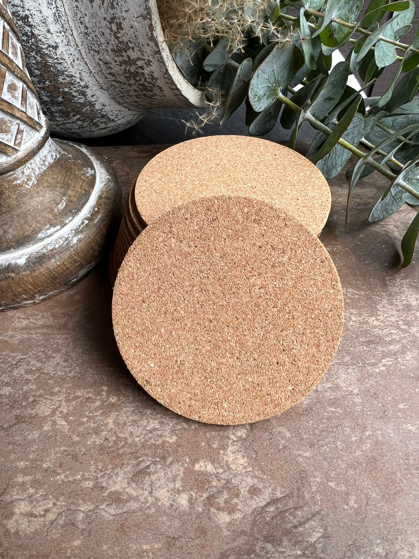 Set of Cork Inserts for Round Concrete Coasters | 3.5 inches x 1/8 inch thick