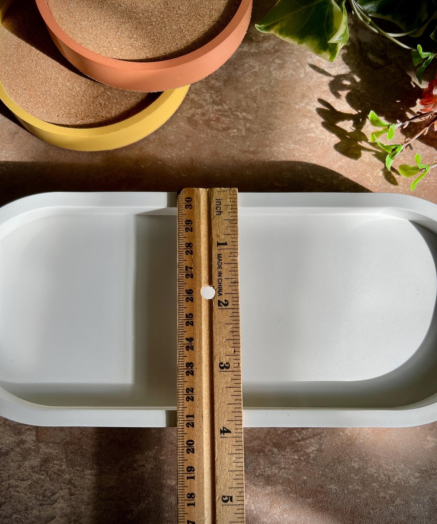 Concrete Oval 9 Inch Tray