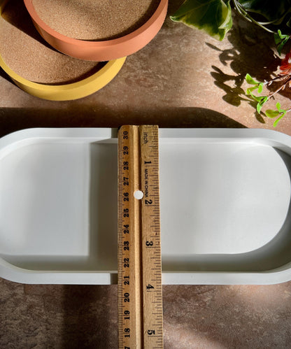 Concrete Oval 9 Inch Tray