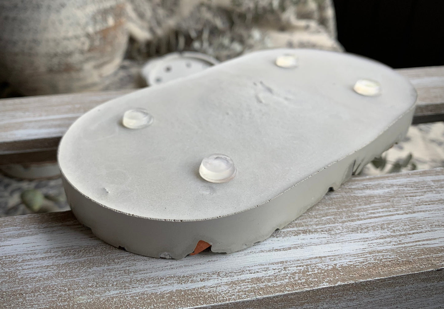 Charcoal, Gray, Terracotta Concrete Terrazzo Coasters & Oval Tray Set