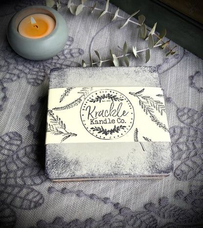 Square Hand Stamped Ink Concrete Coasters