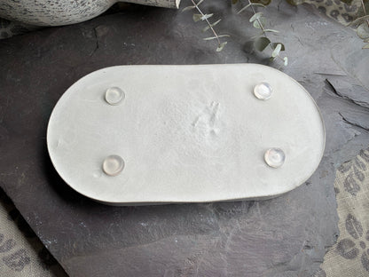 Concrete Oval 7 Inch Tray