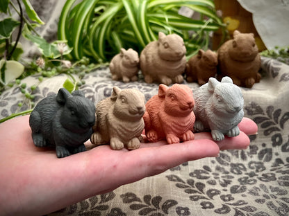 Set of Two Small/Extra Small Concrete Rabbits