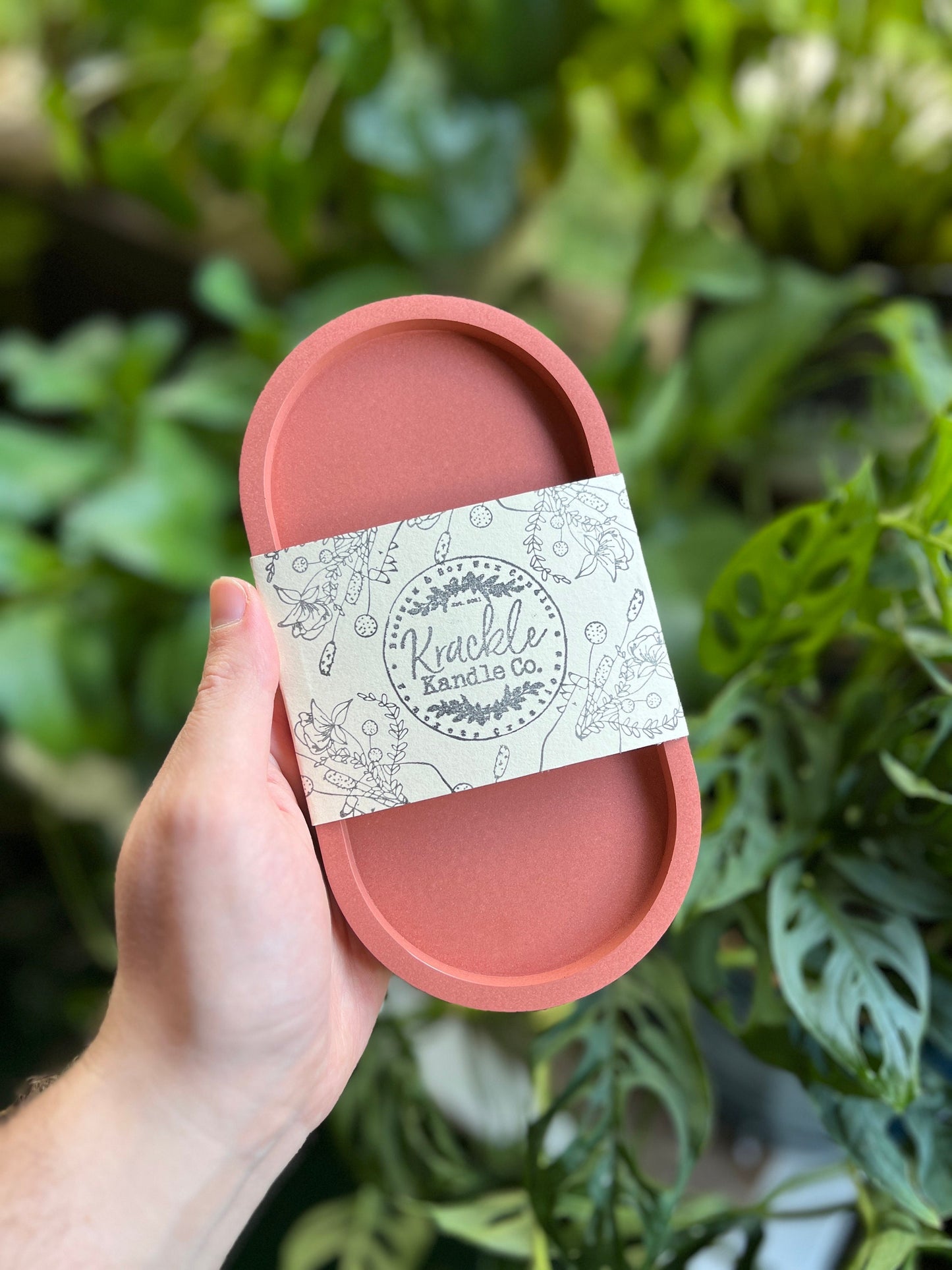 Concrete Oval 7 Inch Tray