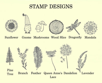 Textured Square Hand Stamped Ink Concrete Coasters