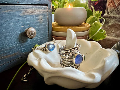 Concrete Flower Ring Dish