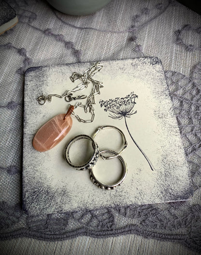 Square Hand Stamped Ink Concrete Coasters