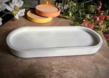 Concrete Oval 9 Inch Tray