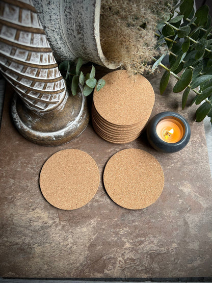 Set of Cork Inserts for Round Concrete Coasters | 3.5 inches x 1/8 inch thick