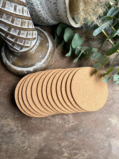 Set of Cork Inserts for Round Concrete Coasters | 3.5 inches x 1/8 inch thick