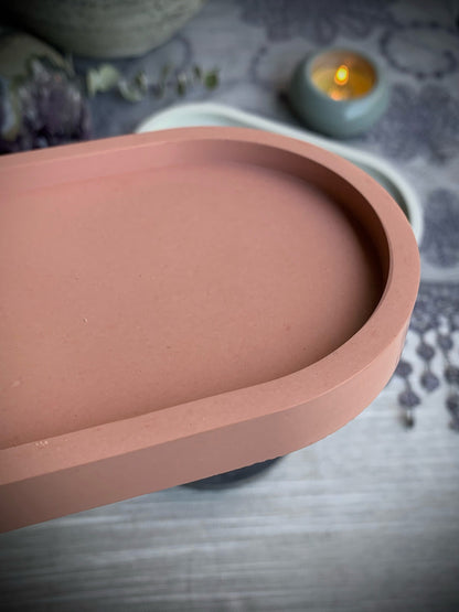 Concrete Oval 7 Inch Tray