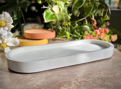 Concrete Oval 9 Inch Tray