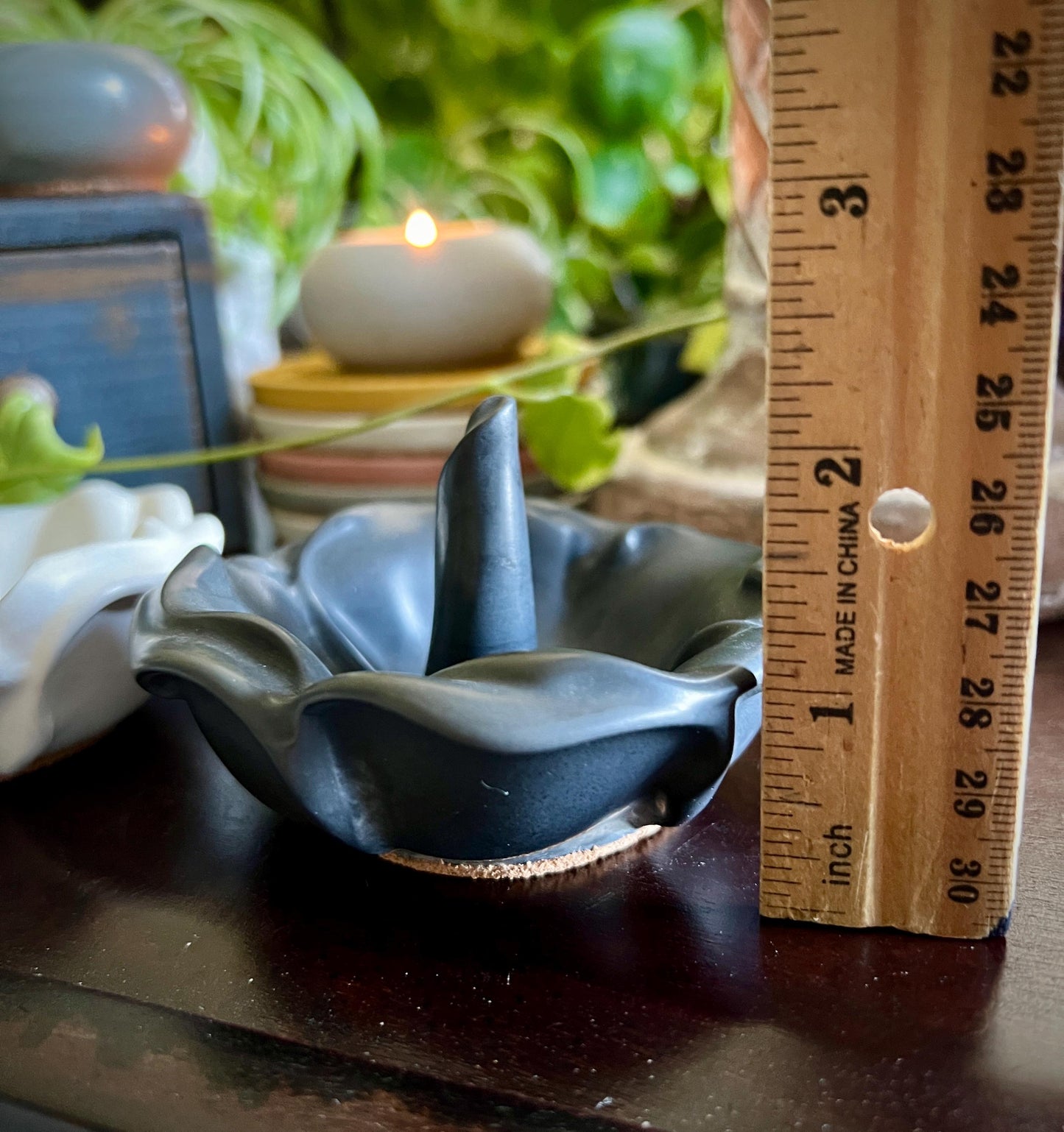 Concrete Flower Ring Dish